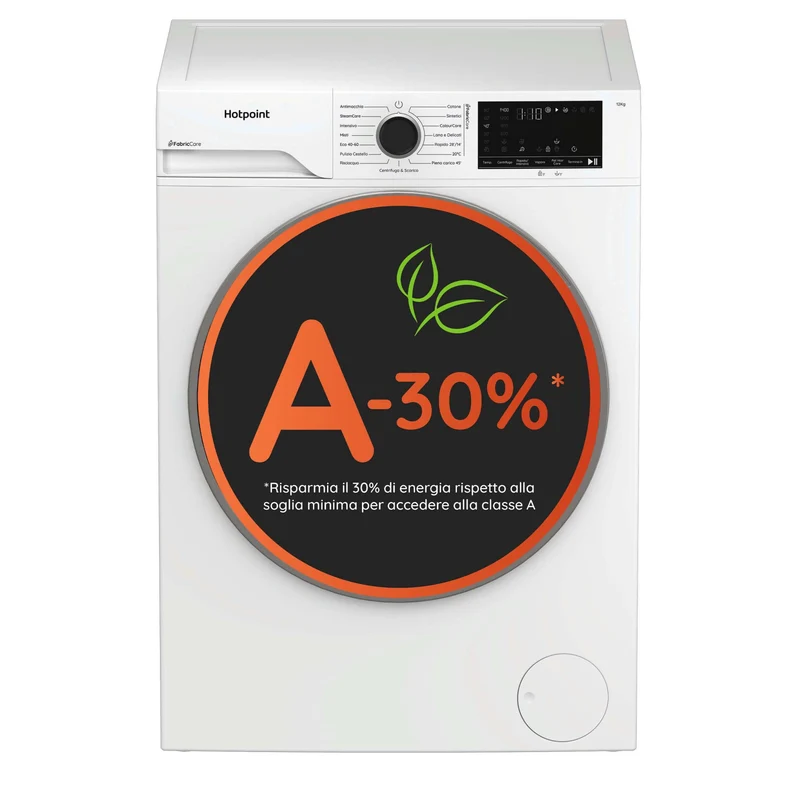 Hotpoint Ariston HB 123 CARE IT Lavatrice a Libera Installazione 12 kg Carica Frontale 1400 giri/min Classe A PetHair Care Motore Inverter Bianca