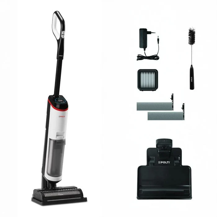 Polti RollySteam WD30C Lavapavimenti a Vapore Aspirante Nero Grigio Bianco