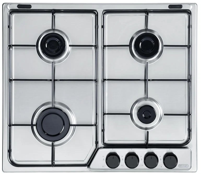 De'Longhi FFA 46 ASV Piano Cottura a Gas 4 Fornelli 60 cm Acciaio Inox Da Incasso