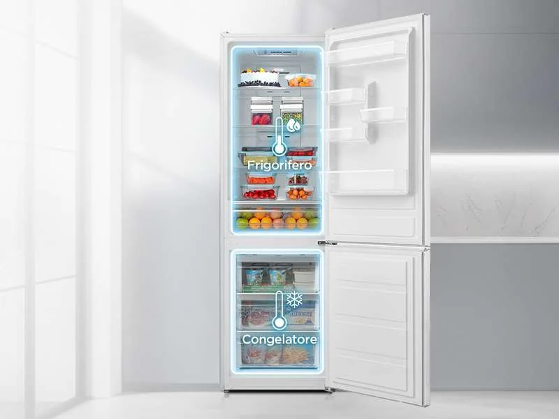 Midea MDRB424FGE01OE Frigorifero Combinato 310L Bianco No Frost Classe E