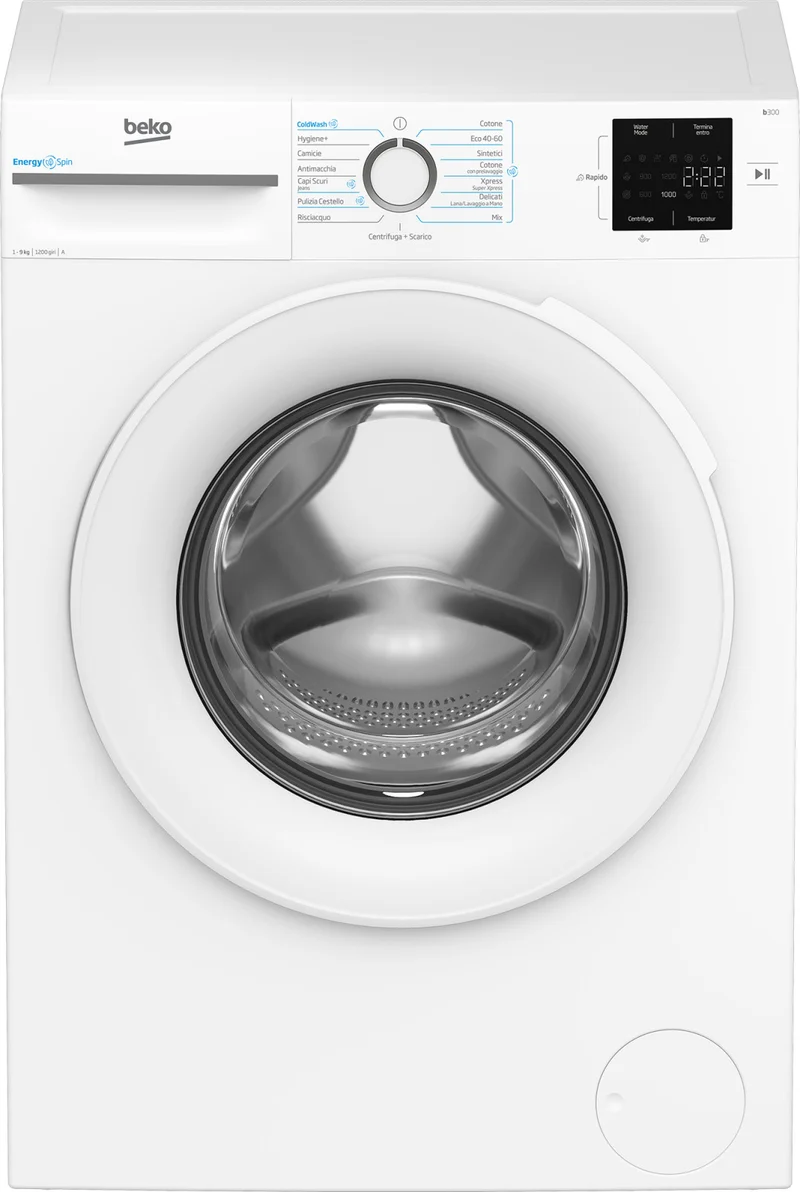 Beko Lavatrice 9 kg Classe A 1200 giri/min Carica Frontale Bianca BMWU3921W