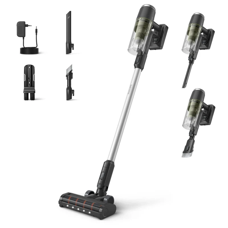 Philips Aspirapolvere Senza Filo Serie 3000 XC3033/01 Nero Verde Batteria 60min