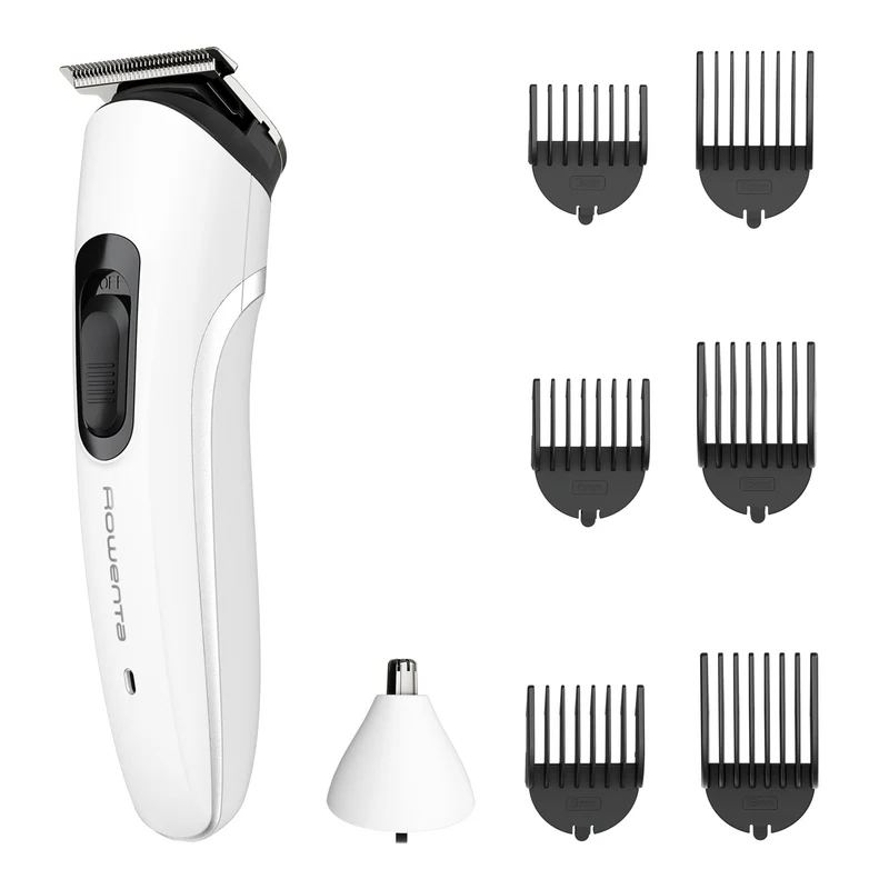 Rowenta TN8934 Regolabarba 8in1 Nero Bianco: Lame Autoaffilanti e 60 Minuti Autonomia