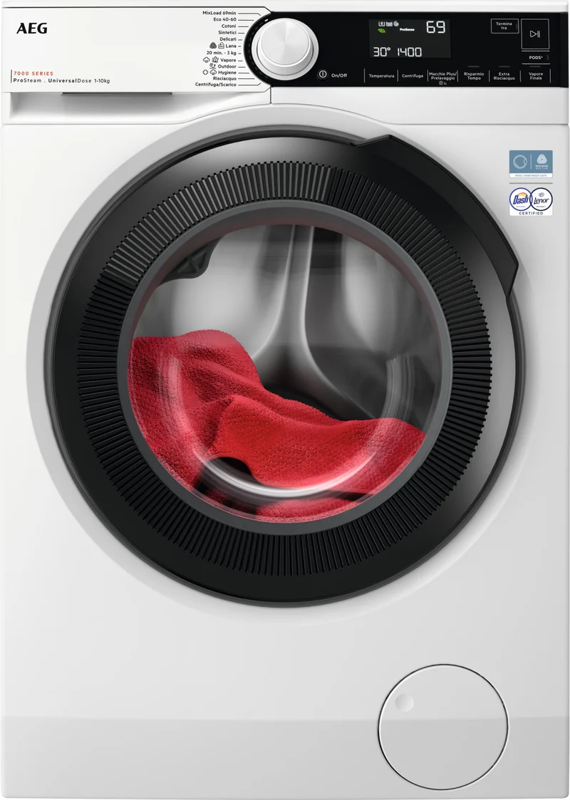 Lavatrice AEG Series 7000 LR7FD94 Caricamento Frontale 9 kg 1351 Giri Bianco
