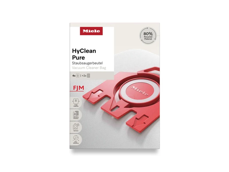 Miele HyClean Pure FJM Sacchetti Polvere 4+2 per Complete C1 C2 S4 S6 99.99% Filtrazione