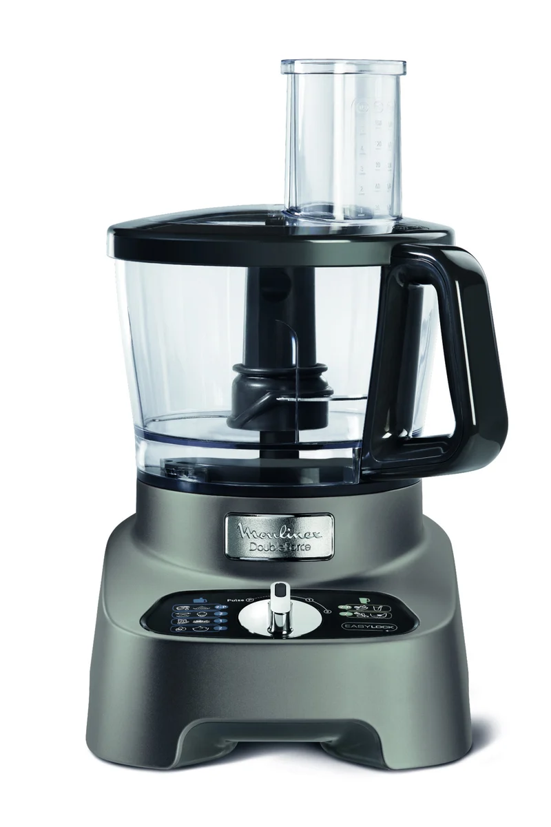 Moulinex DoubleForce FP825E Robot da Cucina Multifunzione 3L 1000W 31 Funzioni Nero Grigio