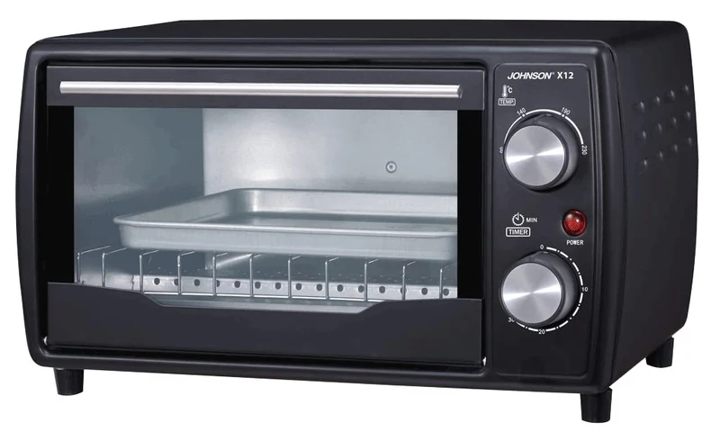 Johnson Forno elettrico X12 12 Litri 1000W Nero - Elettrodomestico da cucina