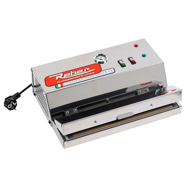 Reber Macchina Sottovuoto Professionale 9709 NEL, Acciaio Inox, 40 lt/min, -900 mbar