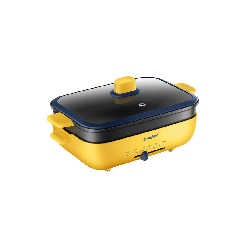 Comfee' Griglia Multifunzione MC-DH3020A2 6in1 1300W Temperatura 80-200°C Giallo