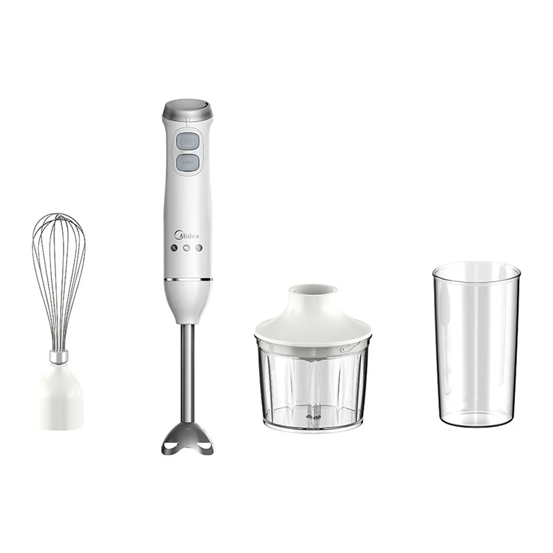 Midea Frullatore ad Immersione MJ-BH6001W 600W con Ciotola in Vetro 6L Bianco