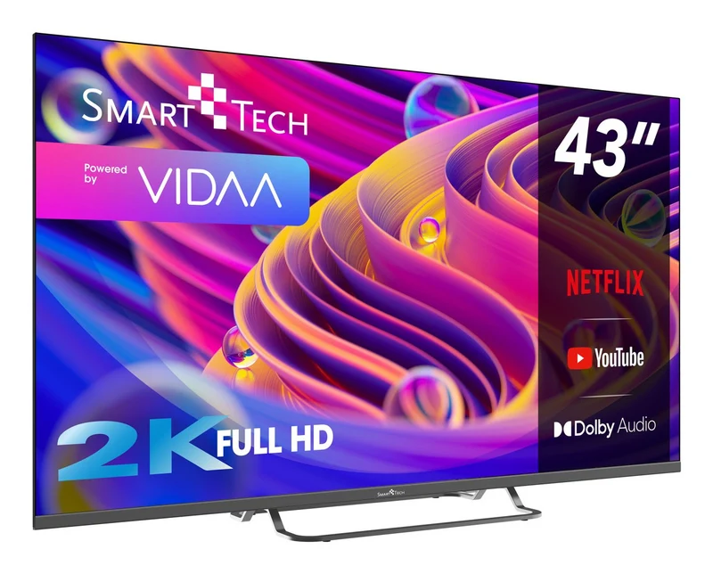 Smart-Tech 43FV02V Smart TV 43" 4K Ultra HD Wi-Fi HDR10 VIDAA OS Grigio