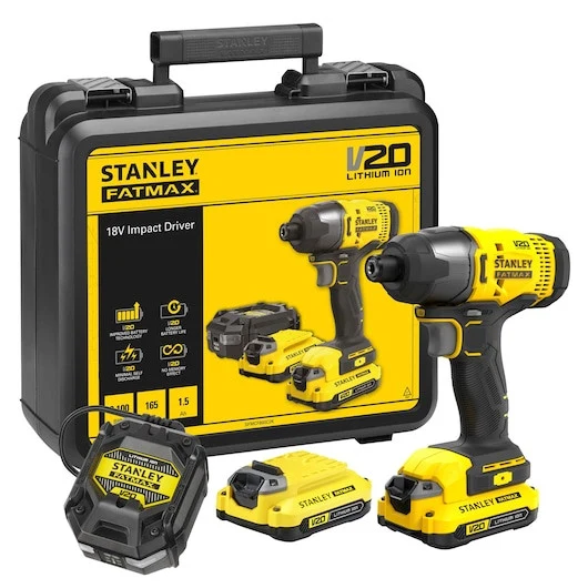 Stanley FATMAX SFMCF800C2K-QW Cacciavite Elettrico Avvitatore 18V 2800 Giri/min Nero/Giallo