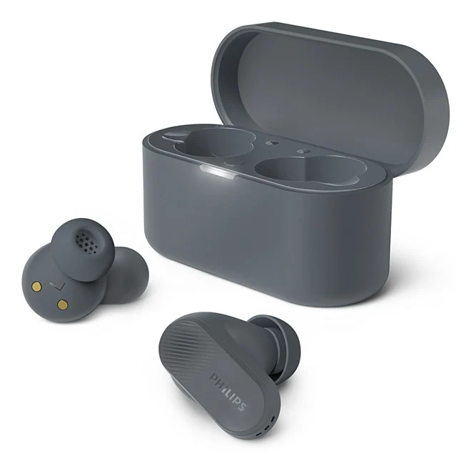 Philips Auricolari True Wireless TAT3509GY00 Grigio Bluetooth ANC 24h Impermeabili