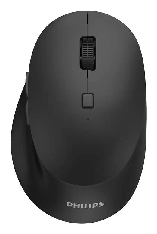 Mouse Philips SPK7607B/00 Wireless Ottico 3200 DPI 7 Tasti Ergonomico per Ufficio Nero