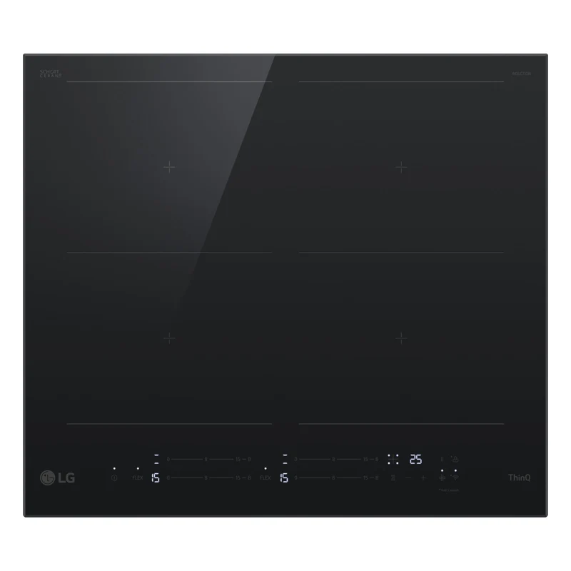 LG Piano Cottura Induzione 60cm 4 Zone 2 Flex 7.4kW Wi-Fi Nero CBIZ2437B