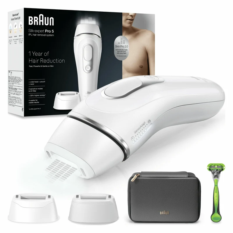 Braun Silk-expert Pro 5 PL5145 Epilatore Luce Pulsata IPL Bianco 10 Intensità
