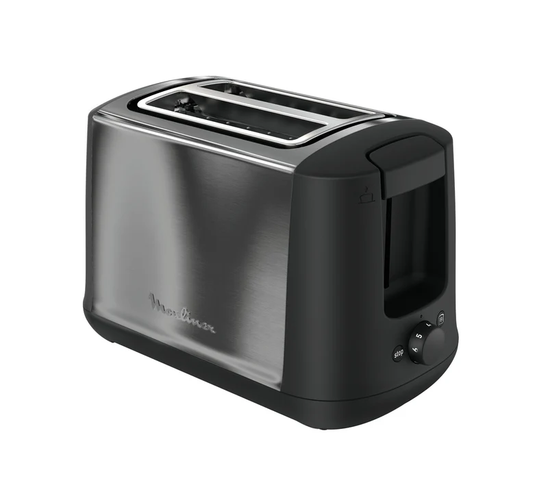 Moulinex LT340 Tostapane 2 Fette Acciaio Inox 850W 7 Livelli di Doratura