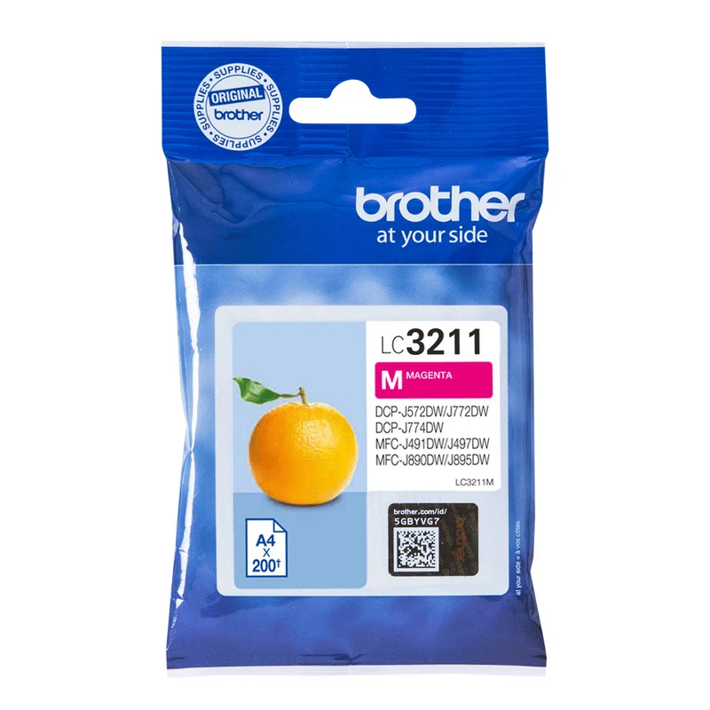 Brother Cartuccia Originale LC3211M Magenta per Stampanti Inkjet - Resa 200 pagine