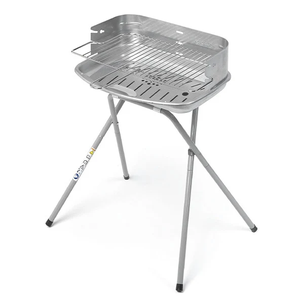 OMPAGRILL Barbecue a Carbonella 40098 in Acciaio Alluminato con Griglia Regolabile