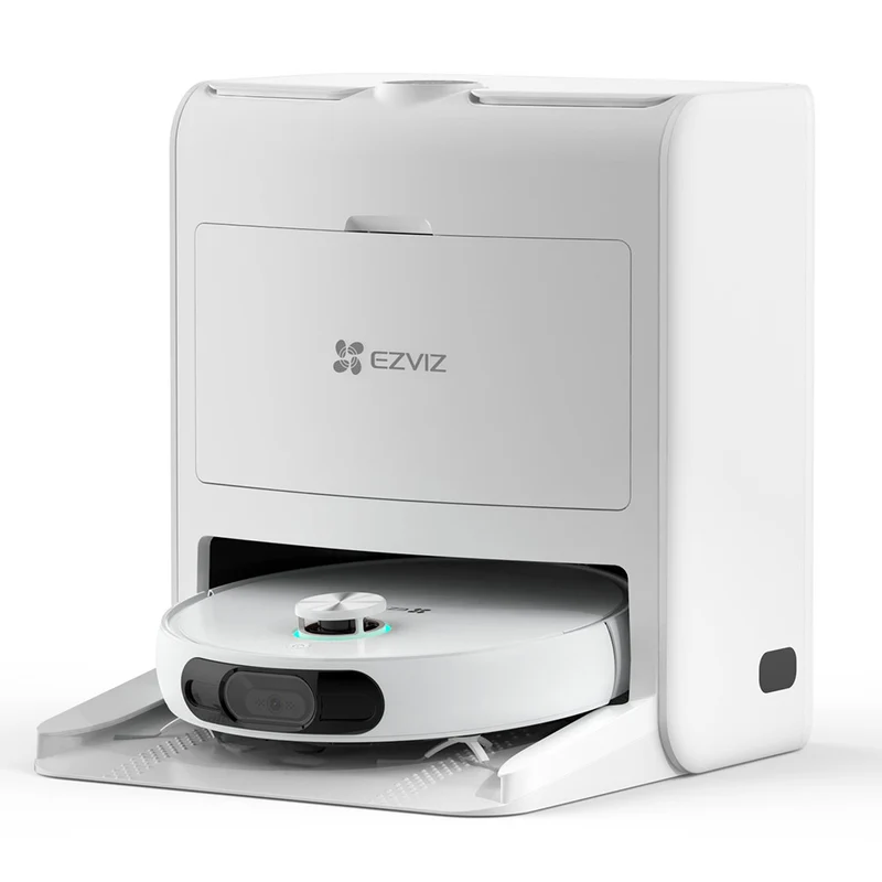 EZVIZ RS2 Aspirapolvere Lavapavimenti Robot 4000Pa con Base Lavaggio e Telecamera