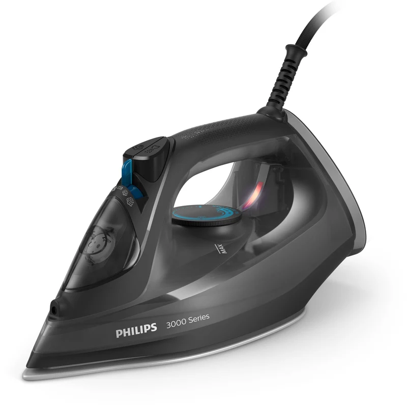 Philips Ferro da Stiro a Vapore DST3041/80 Serie 3000 2600W Piastra Ceramica Nero