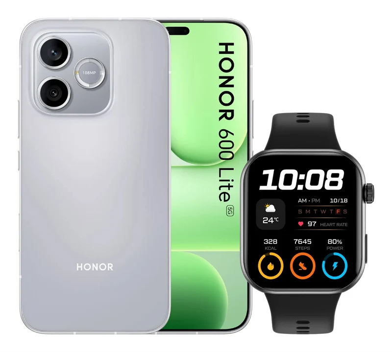 Honor Smartphone 600 Lite 256 GB Grigio + Smartwatch Watch 2i