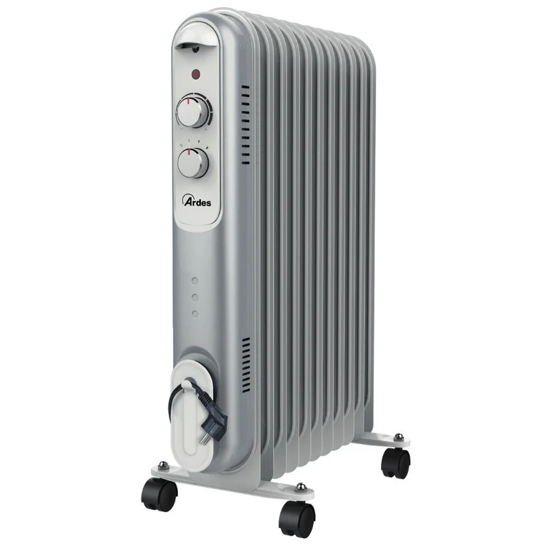 Ardes Curvy 11 AR4R11S Riscaldatore Elettrico a Olio 2500W 11 Elementi Grigio Portatile