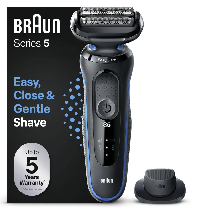Braun Series 5 52-N1200S Rasoio Elettrico Wet&Dry con Rifinitore Barba