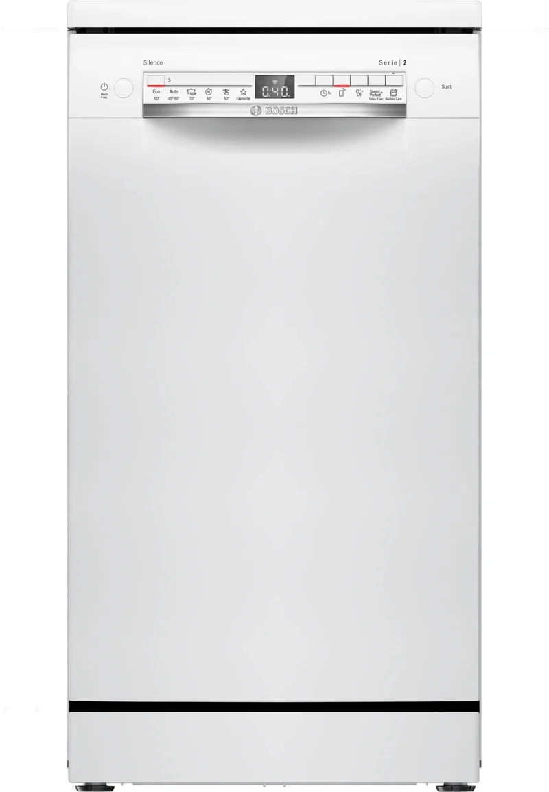Bosch Lavastoviglie SPS2HKW55E Serie 2 Libera Installazione 45 cm 10 Coperti Classe D 46 dB Wi-Fi Bianco