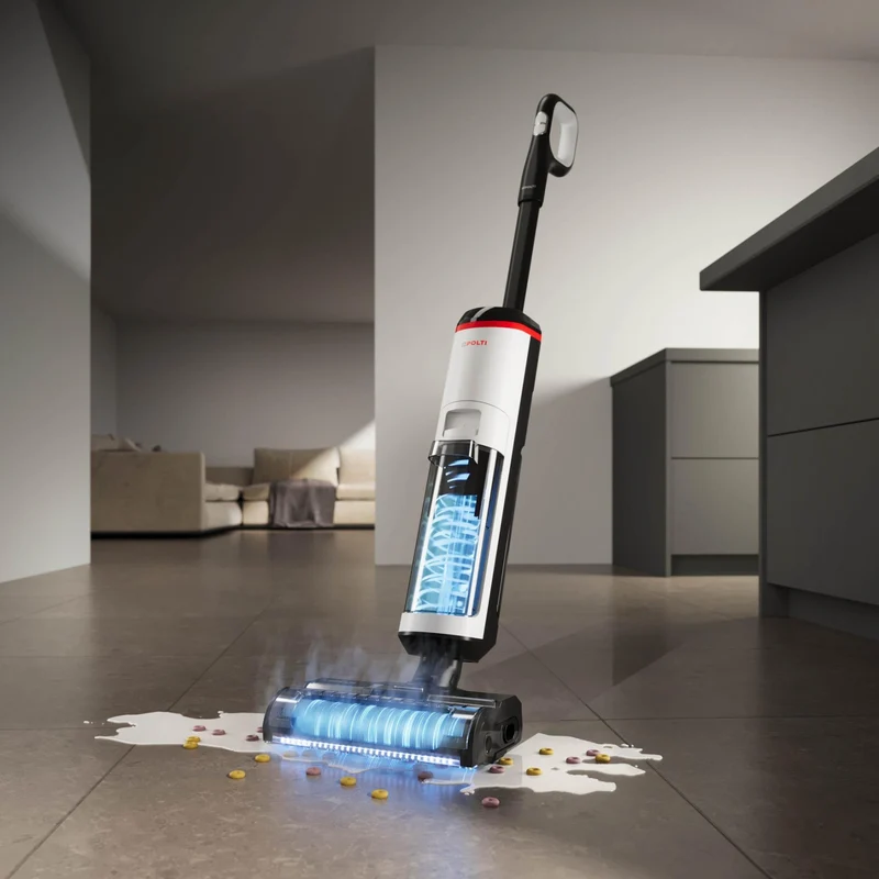 Polti RollySteam WD10 Lavapavimenti Wet&Dry con Filtro HEPA e Spazzola Motorizzata