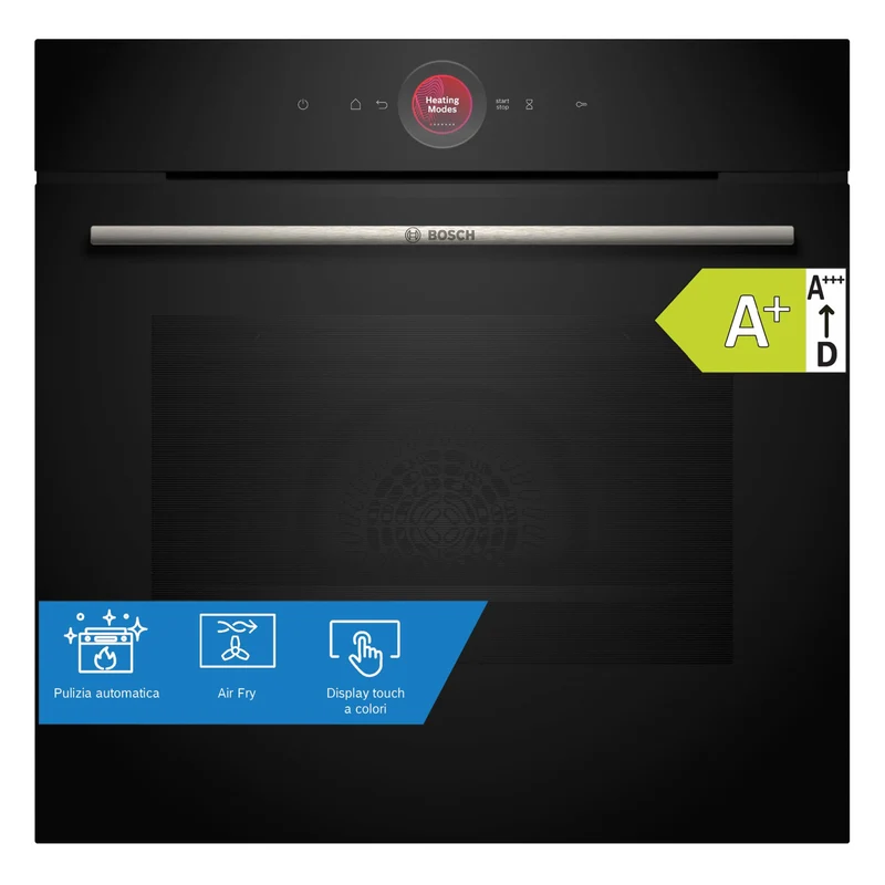 Bosch Forno da Incasso HBG7721B2 Serie 8 Elettrico Ventilato Pirolitico 71 L 60x60 cm Nero Classe A+