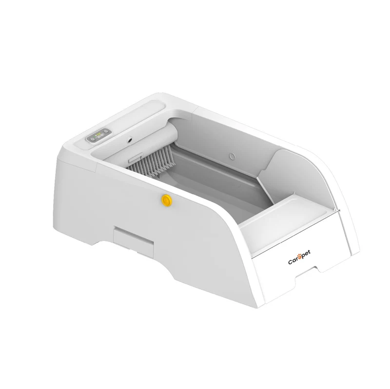 Carepet Lettiera Autopulente C102WC con Fotocamera, App Wi-Fi, Riconoscimento Multi-Gatto, Sensori Infrarossi, Disinfezione UV, Bianco