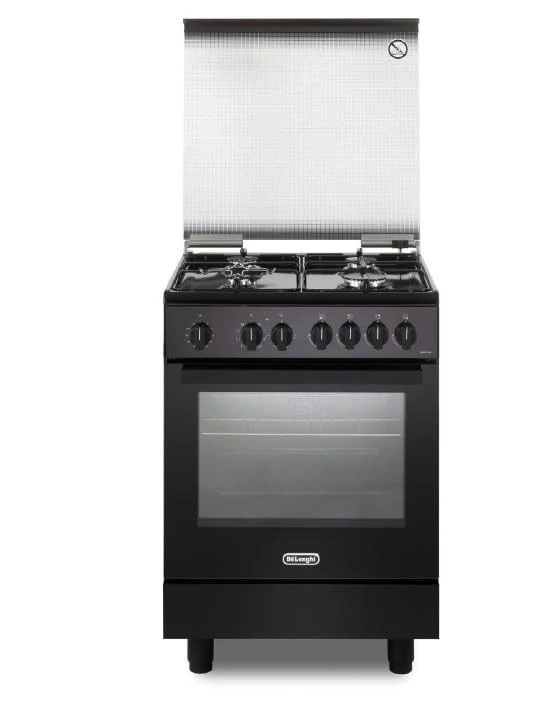 De'Longhi Cucina DMN 64 LSG Piano Gas 4 Fuochi Forno Elettrico Multifunzione 69L Classe A 60 cm Nero