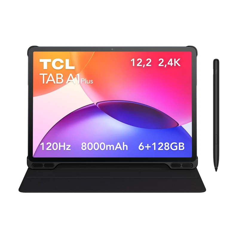 TCL Tablet TAB A1 Plus 12.2" 2.4K 120Hz Snapdragon 4 Gen 2 6GB RAM 128GB Android 16 Wi-Fi 5 Space Blue
