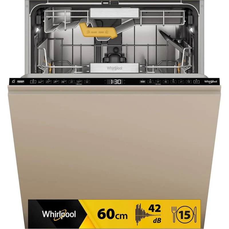 Whirlpool Lavastoviglie da Incasso WH8IA115B2M3TUS0 60 cm 15 Coperti Classe A 42 dB Nero
