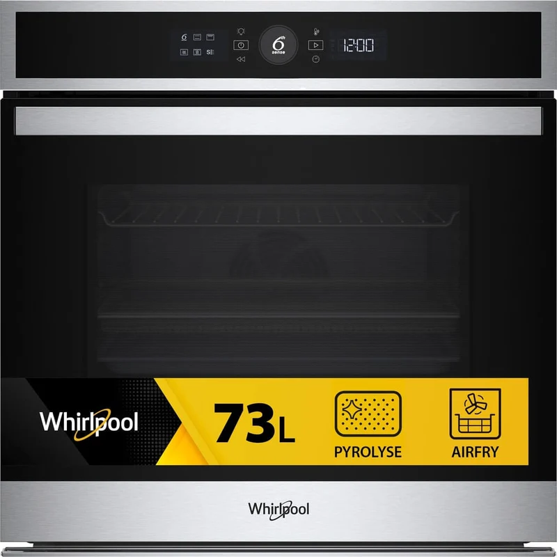 Whirlpool Forno da Incasso WOI4IS8PM0SXA1 Elettrico 73L Classe A+ Pirolisi Nero/Inox