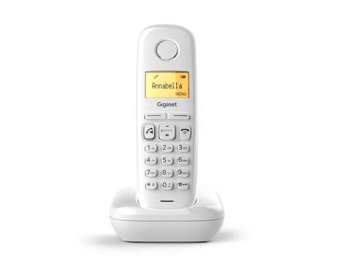 Gigaset A270 Telefono Cordless DECT Bianco con Vivavoce e Identificatore di Chiamata