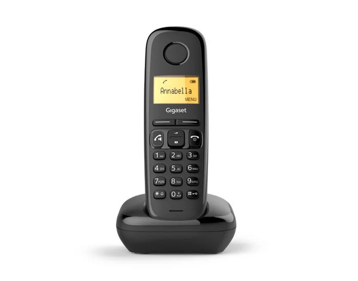 Gigaset A270 Telefono Cordless DECT Nero con Vivavoce e Identificatore di Chiamata