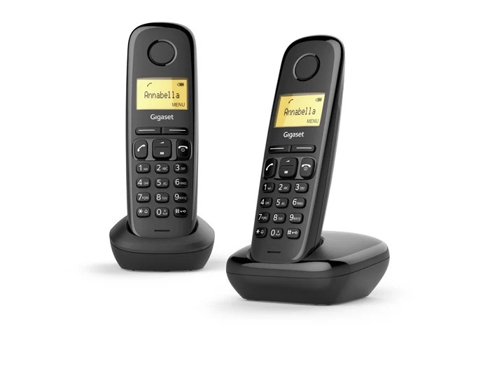 Gigaset A170 Duo Telefono Cordless DECT Nero con Identificatore di Chiamata