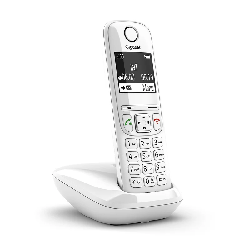 Gigaset AS690 Telefono Cordless DECT Bianco con Vivavoce e Display LCD per Anziani