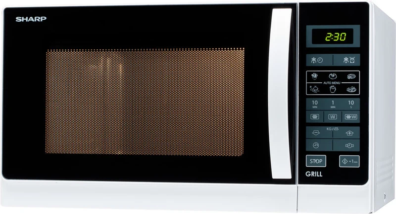 Sharp Microonde con Grill R742WW 25L 900W Bianco - Elettrodomestico da Cucina