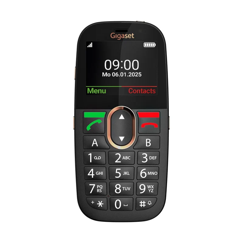 Gigaset GL695 Telefono Cellulare per Anziani 4G VoLTE, Display 2,31", Tasto SOS, Batteria 1400 mAh, Bluetooth 5.0, USB-C, Nero