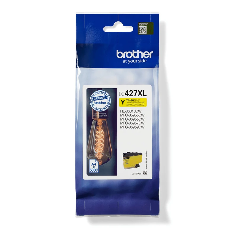 Brother Cartuccia Originale LC427XLY Giallo XL 5000 pagine per Stampanti