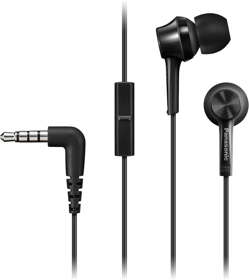 Panasonic RP-TCM115E-K Auricolari In-Ear Nero con Microfono Compatibili Smartphone