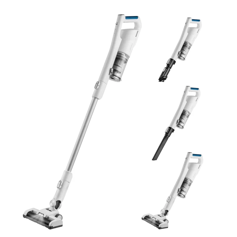 Midea Aspirapolvere Senza Fili MCS2021WB 2in1 45min Batteria Bianco-Blu LED