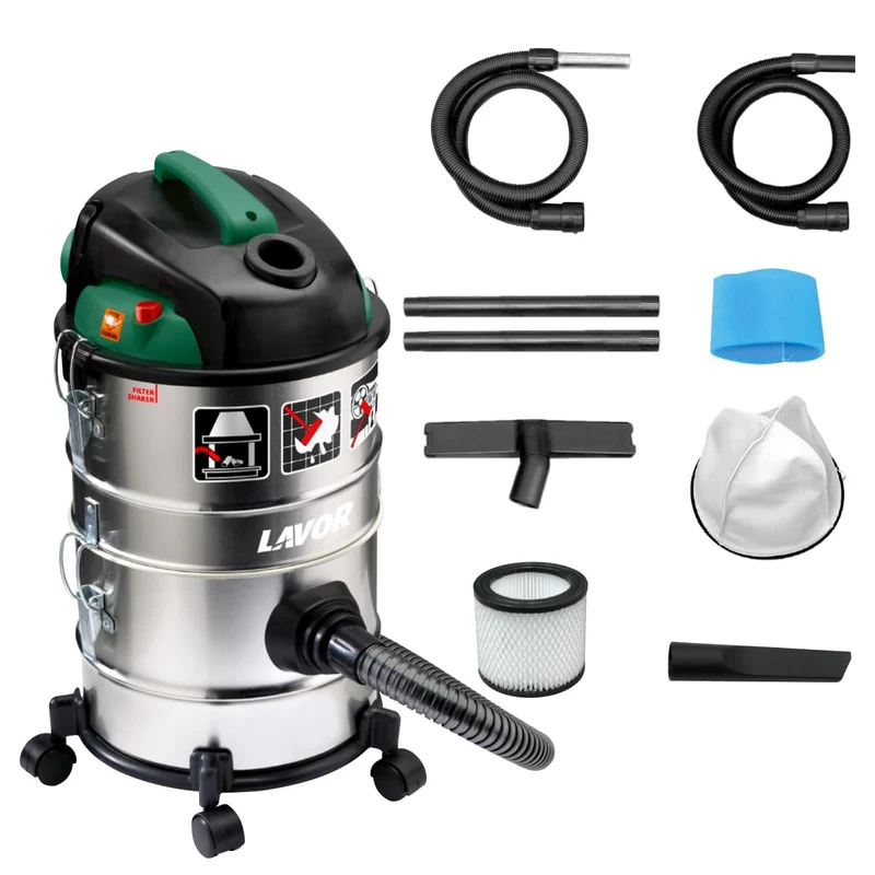 Lavor Bidone Aspiratutto Ashley Kombo 4 in 1 Aspiracenere Aspirapolvere Aspiraliquidi Soffiatore 1200W 28L