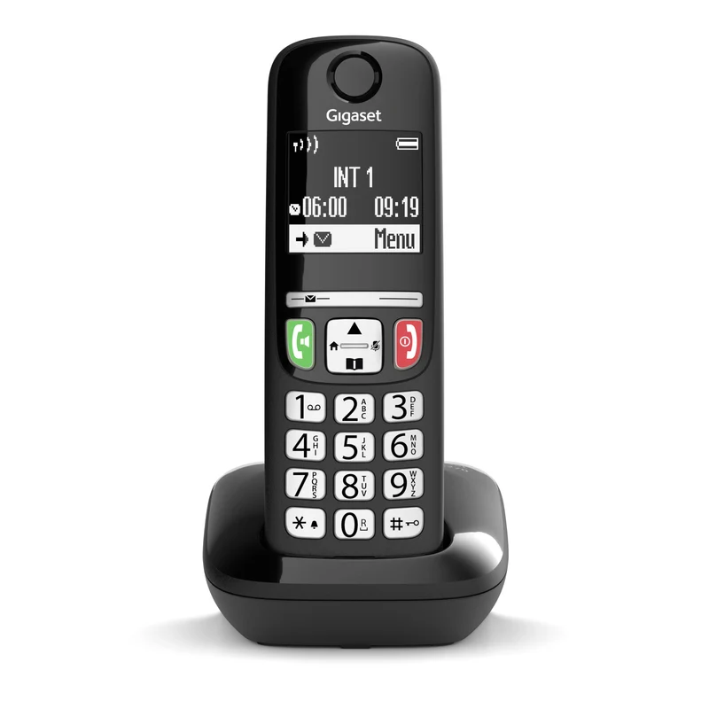 Gigaset E270 Telefono Cordless DECT Nero con Identificatore Chiamata e Display LCD