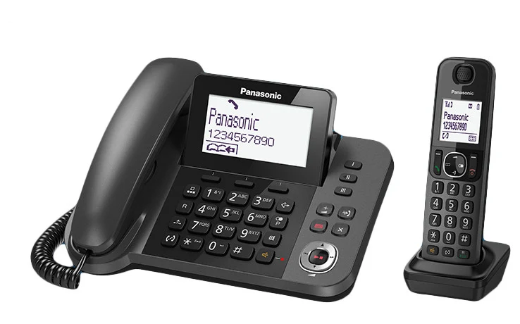 Panasonic KX-TGF320E Telefono DECT Cordless Nero con 2 Cornette e Segreteria