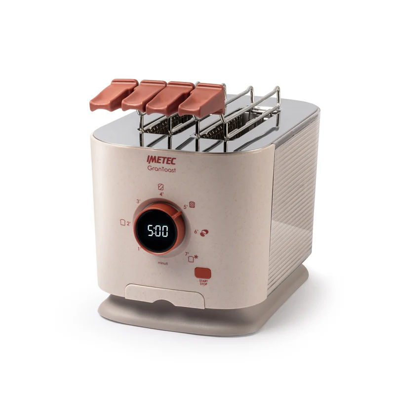 Imetec Grantoast Tostapane 2 Fette XL 7 Livelli Doratura Sabbia con Pinze