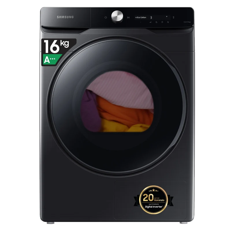 Samsung Asciugatrice DV16DG8600BVU3 16kg Pompa di Calore A+++ Wi-Fi Nero